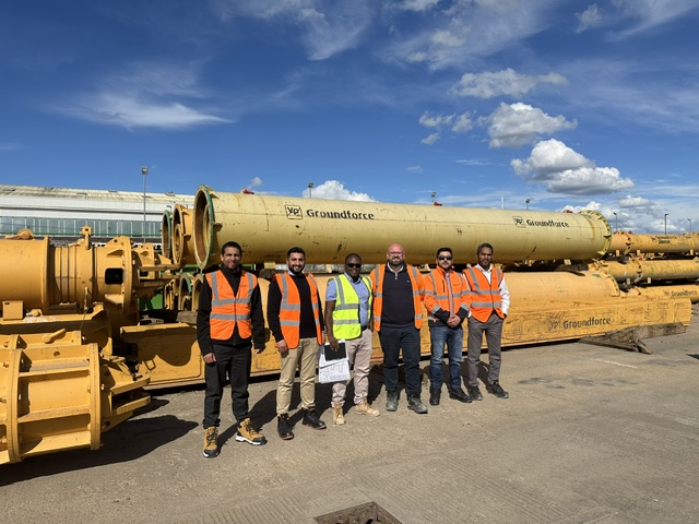 DFS team on a site visit alongside temporary works equipment